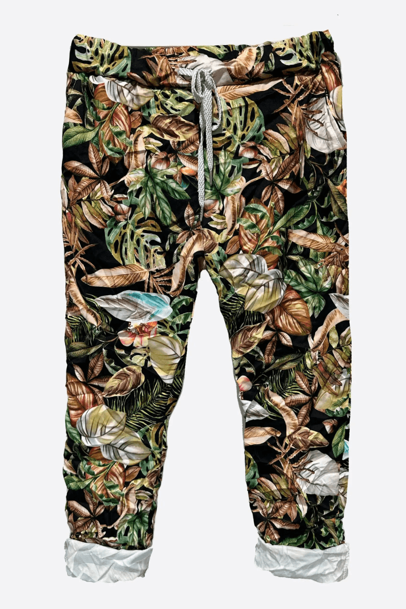 La Strada Poly Stretch Lightweight Jogger Black Leaf LSP21-70-221.