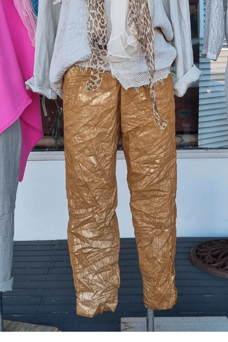 La Strada Stretch Jogger Pants Camello.