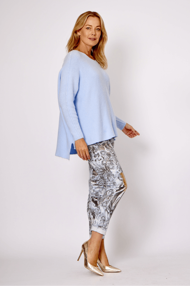 La Strada Viscose Stretch Print Jogger.