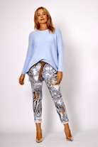 La Strada Viscose Stretch Print Jogger.