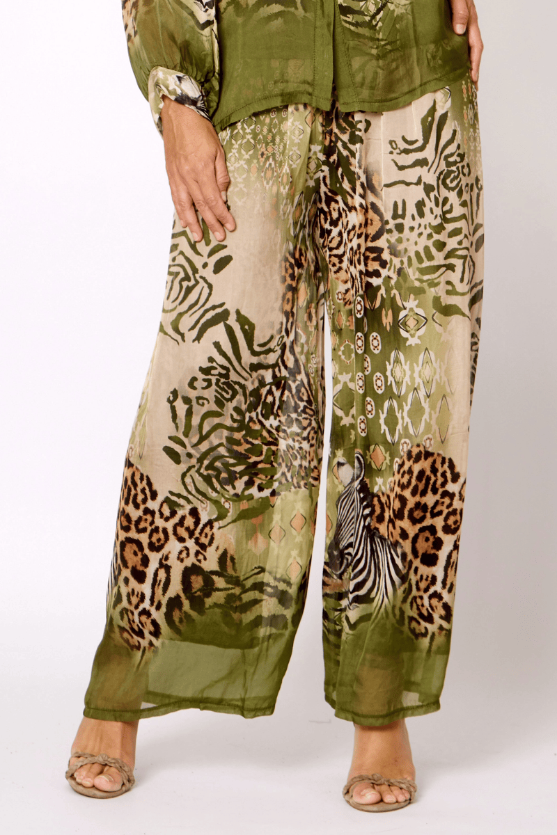La Strada Silk Viscose Pant.