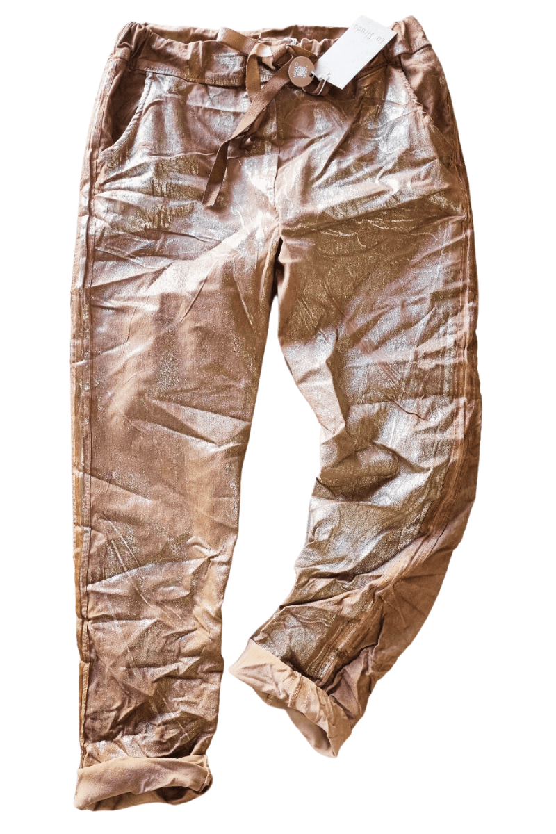 La Strada Stretch Jogger Pants Camello.