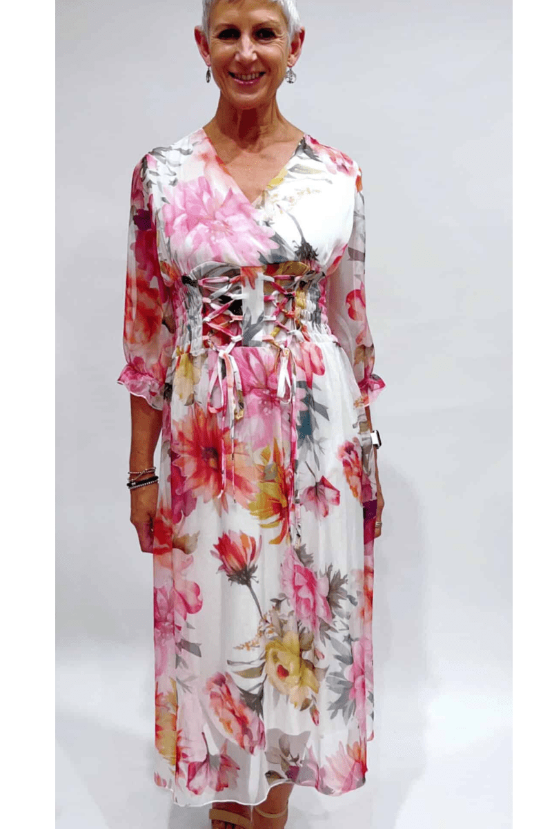 La Strada L'Amore Chiffon Corset Dress.