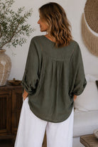 LST26-71 La Strada Linen Shirt
