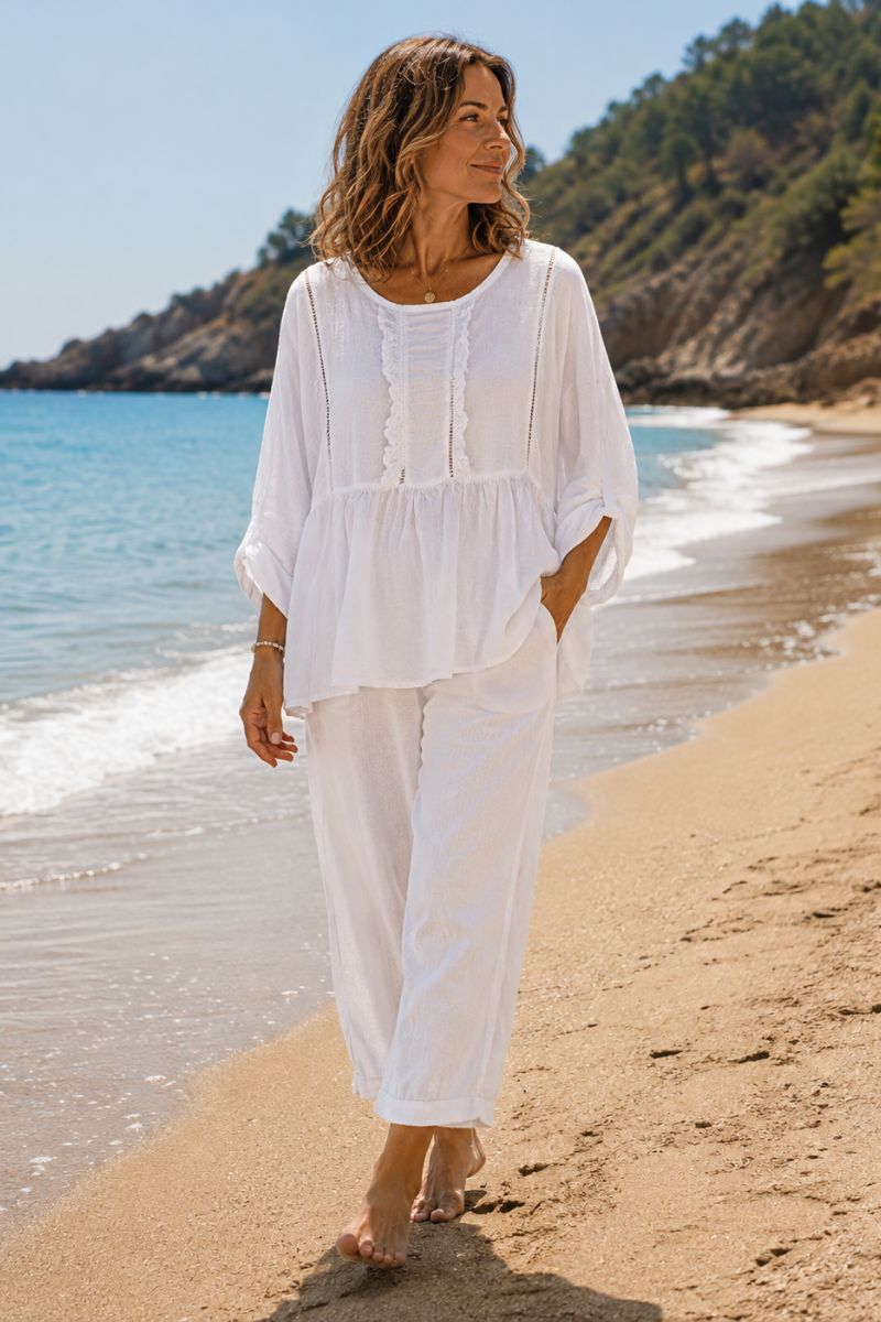 LST26-71 La Strada Linen Shirt