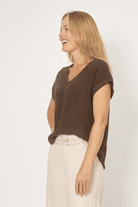 La Strada Italian Linen V Neck Shirt.