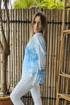 La Strada Poly Knitted Blue Top.