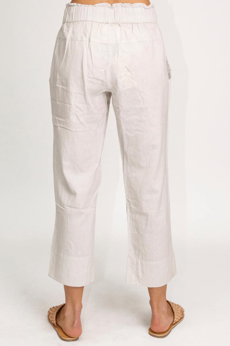 Lula Life Kona Ecru Cropped Pant.