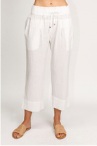 Lula Life Kona White Cropped Pant.