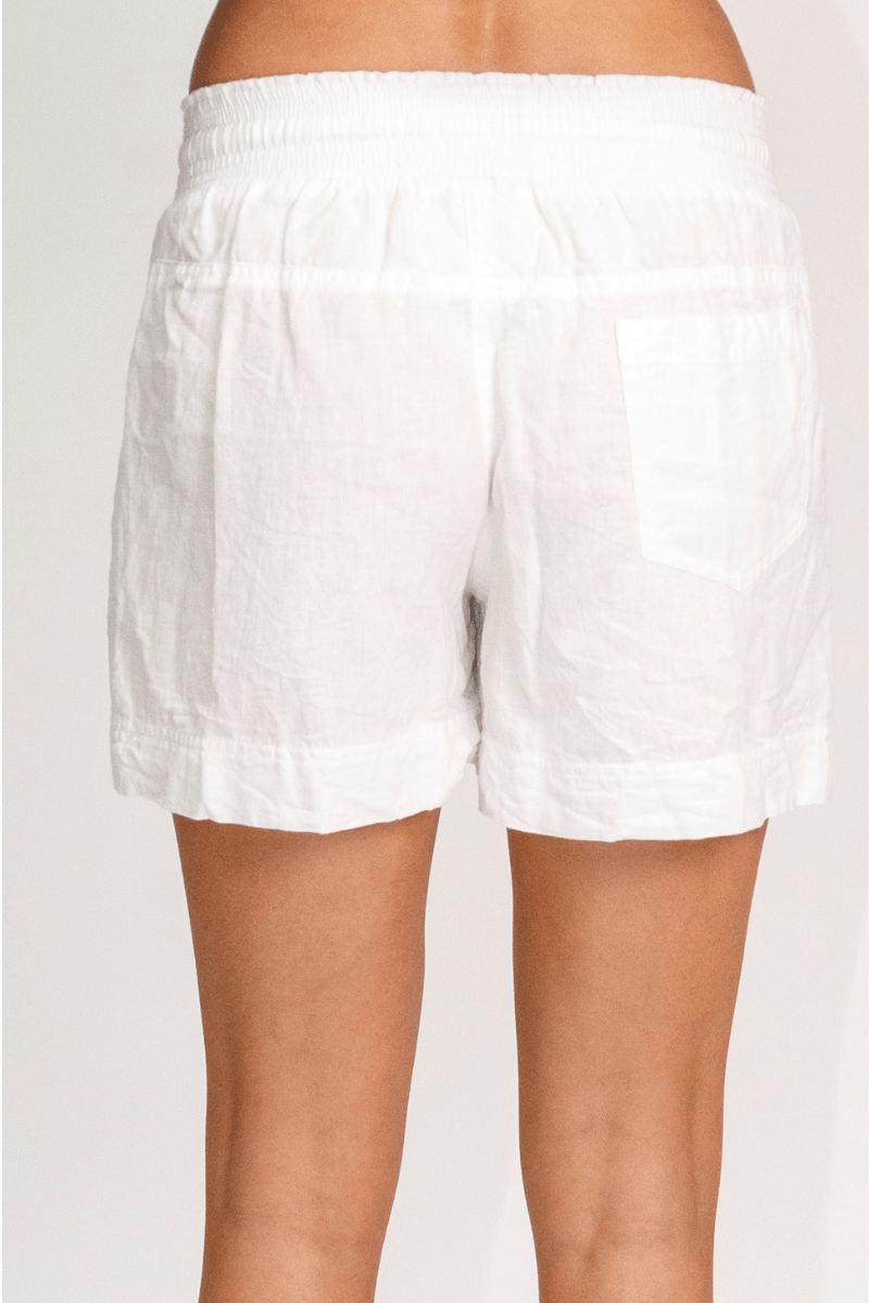 Lula Life Cotton White Beach Short.