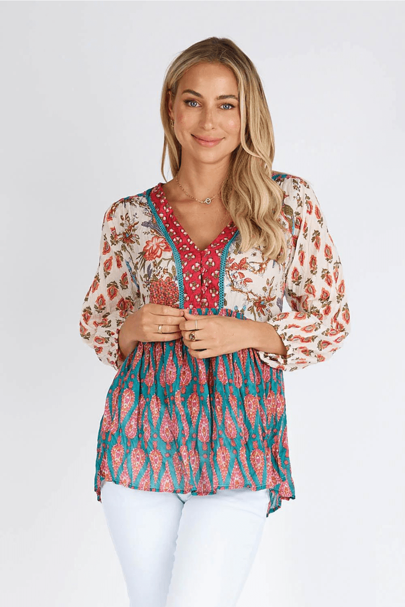 Lula Life Curtis Multi Top On Sale.