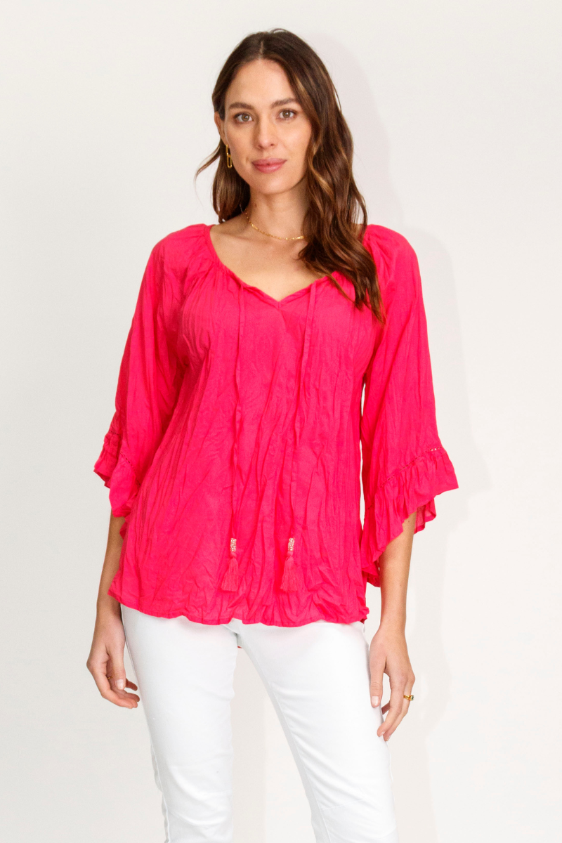 Lula Life Chloe Cotton Top Melon On Sale – OZ RESORT