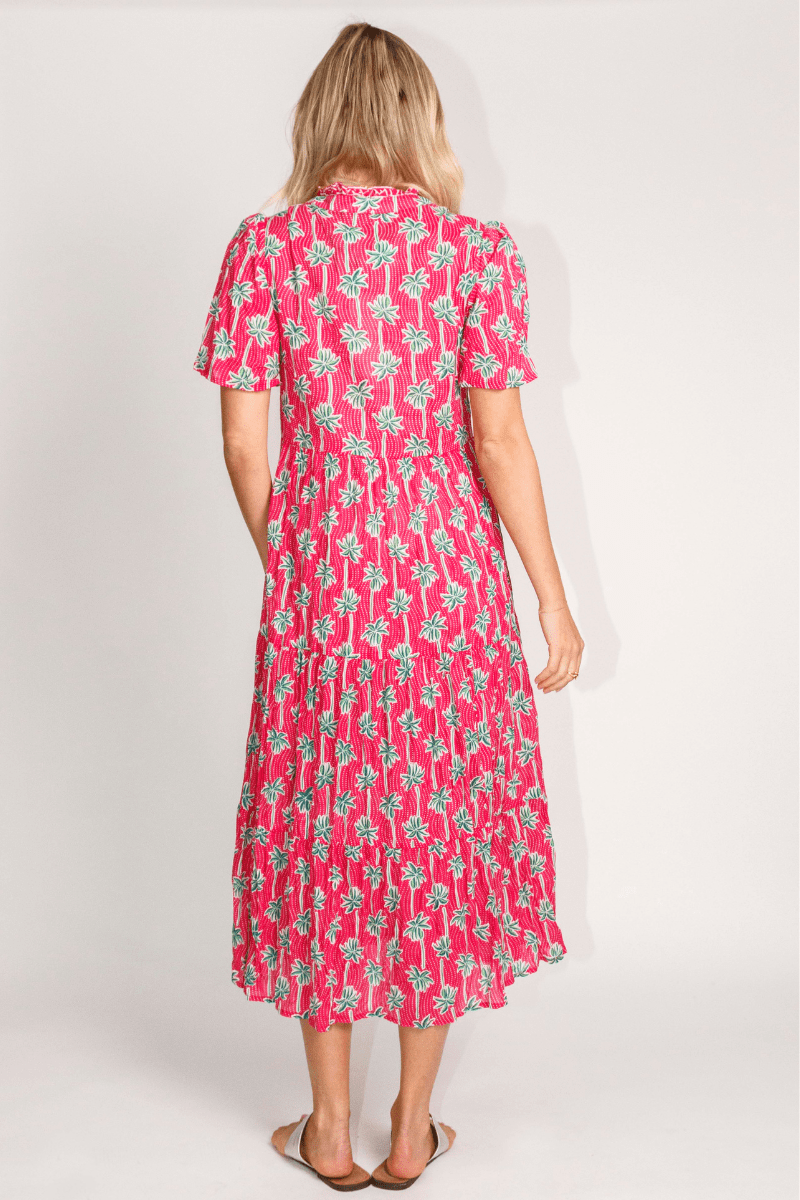 Lula Life Palm Cove Midi Dress Melon.