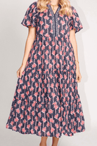 Lula Life Palm Cove Midi Dress Navy.