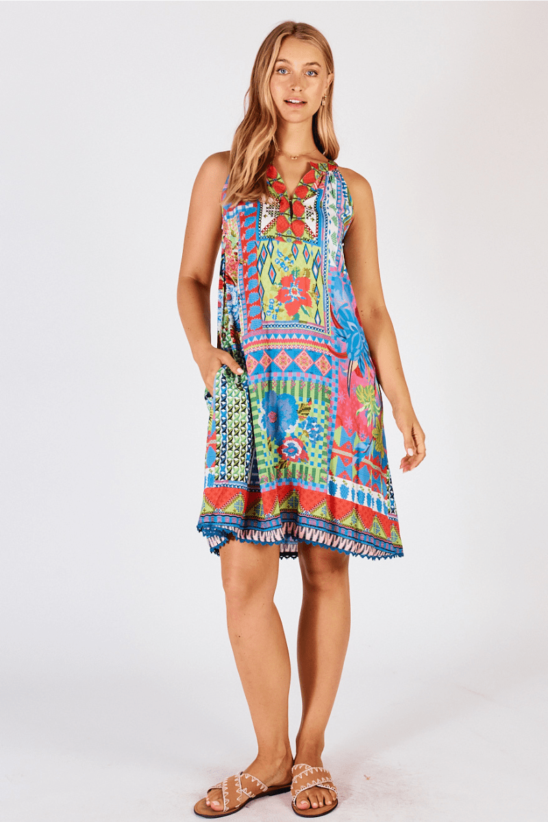 Lula Life Vivone Sundress Lime.