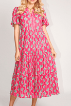 Lula Life Palm Cove Midi Dress Melon.