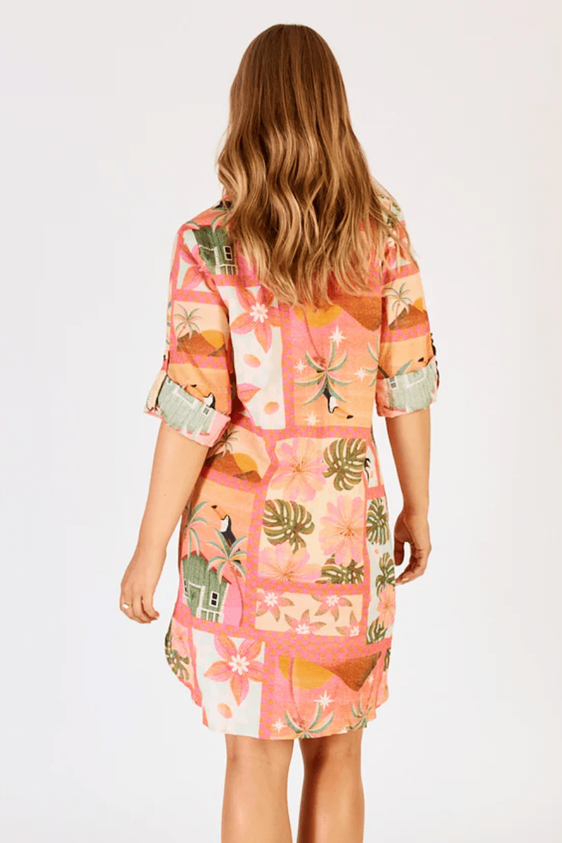 Lula Life Audrey Shirt Maker Coral.