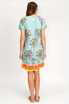 Lula Life Burleigh Shirred Dress Mist On Sale.