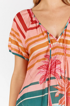 Lula Life Isla Shirred Dress - Sunset.