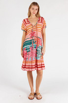 Lula Life Isla Shirred Dress - Sunset.