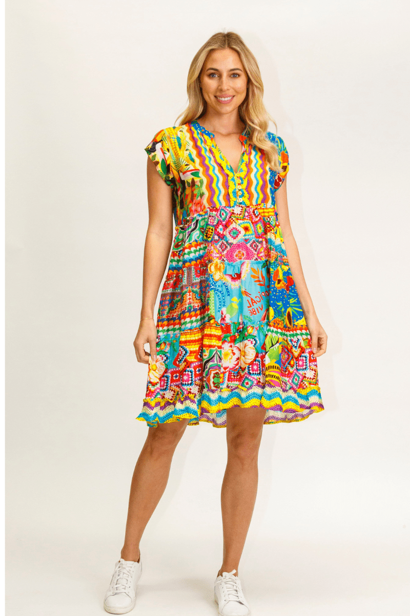 Lula Life Kirra Tiered Dress Print.