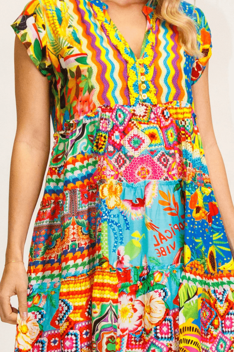 Lula Life Kirra Tiered Dress Print.