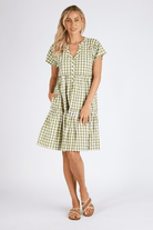 Lula Life Mayer Tiered Dress Olive.