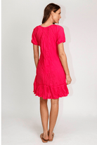 Lula Life MimI Shirred Dress Melon.