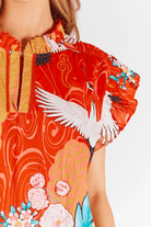 Lula Life Mitzuki Ruffle Dress- Red.