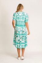 Lula Life Moffat Tucked Maxi Dress Sea Green.