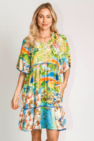 Lula Life Seaside Dress Tropical Print On Sale.