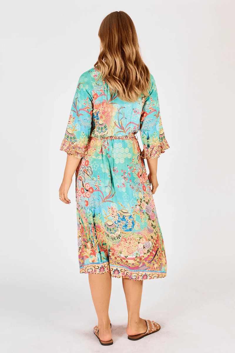 Lula Life Sybil Midi Dress Lagoon.