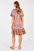 Lula Life Vivone Shirred Dress Melon.