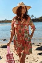 Lula Life Audrey Shirt Maker Coral.