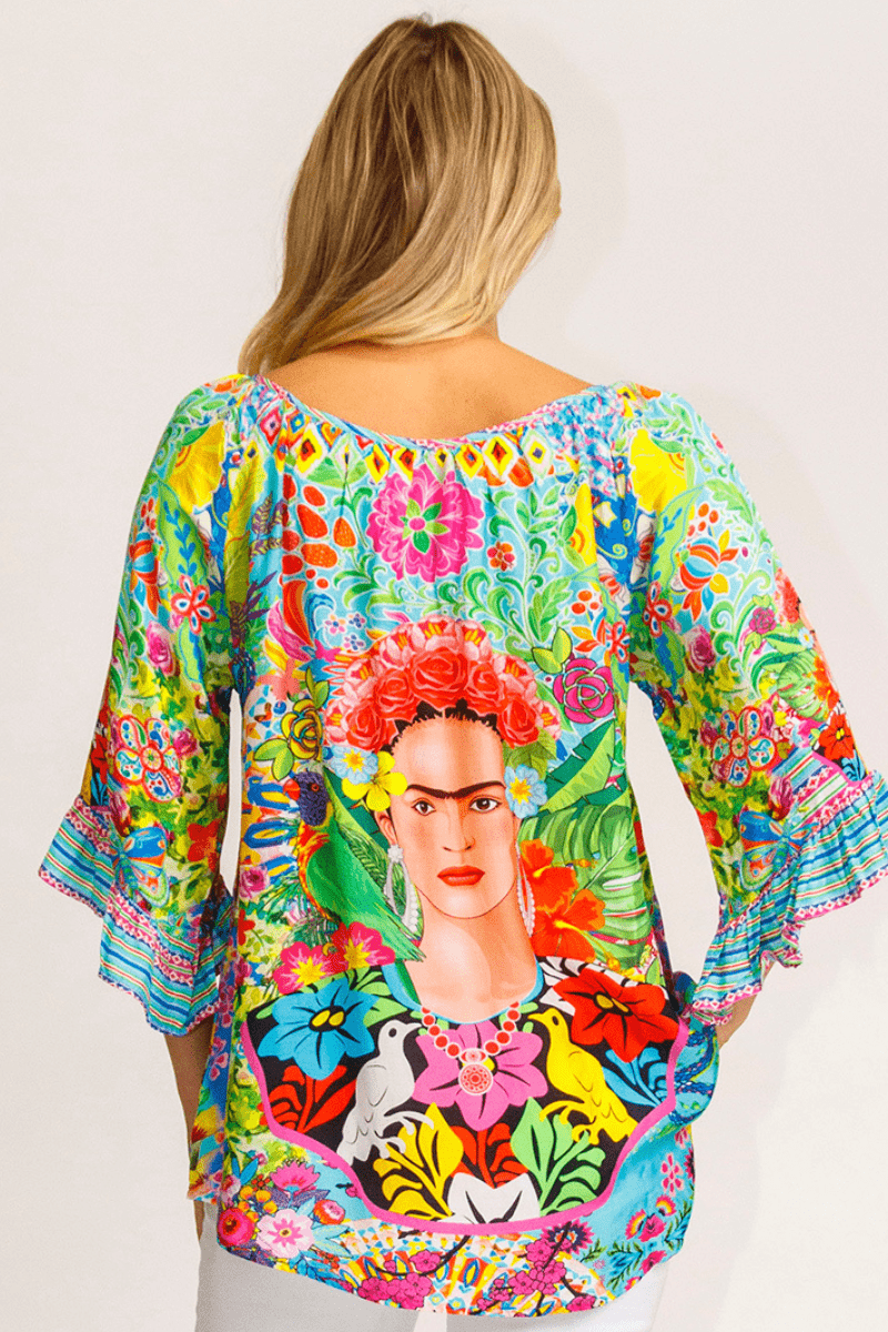 Lula Lifa Bonita Short Kimono Frida Kahlo - On Sale.