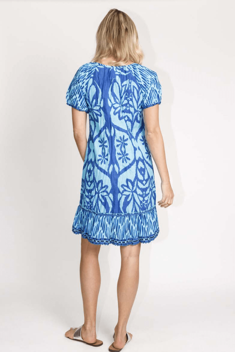 Lula Life Sorrento Shirred Dress Ocean.