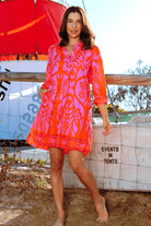 Lula Life Sorrento Shirt Dress Melon.