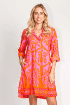 Lula Life Sorrento Shirt Dress Melon.