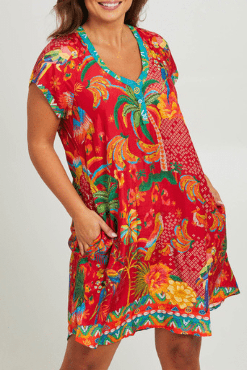 Lula Life Peregian Dress Melon.