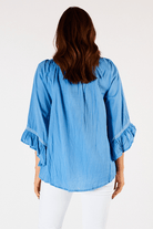 Lula Life Chloe Cotton Top Perriwinkle.