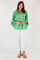 Lula Life Chloe Cotton Top Sea.