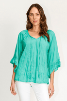 Lula Life Chloe Cotton Top Sea On Sale.