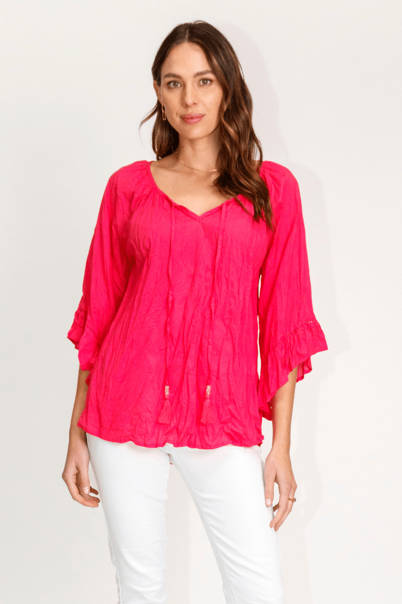 Lula Life Chloe Cotton Top Melon On Sale.