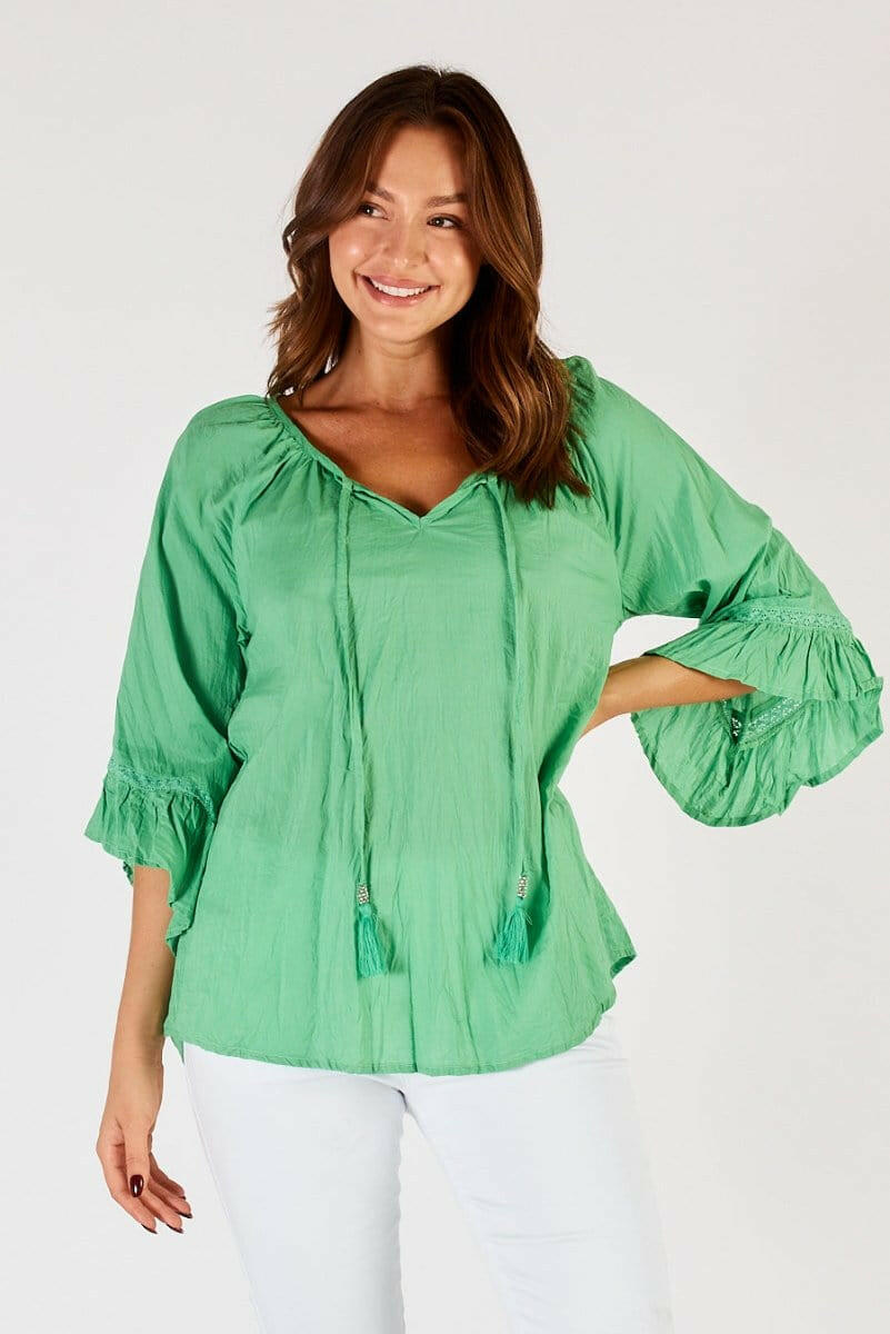 Lula Life Chloe Cotton Top Sea.