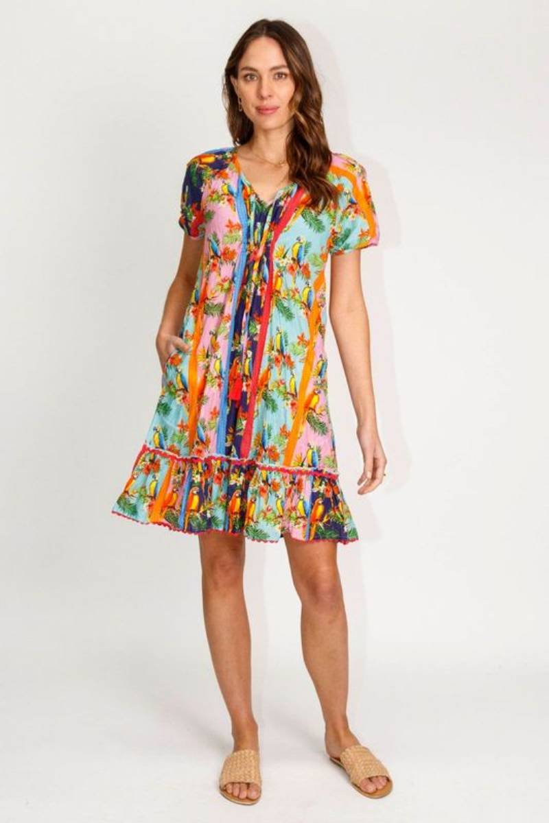 Lula Life Yepoon Shirred Dress Multi – OZ RESORT