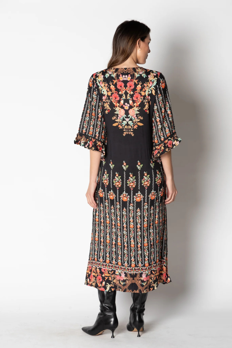 Lula Soul Melilla Midi Dress - Black.