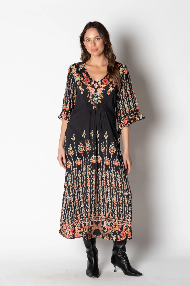 Lula Soul Melilla Midi Dress - Black.