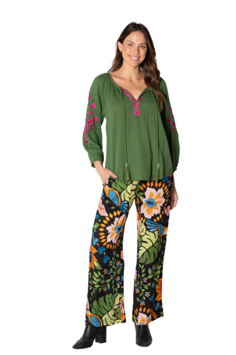 Lula Soul Rosario Shirt - Olive.