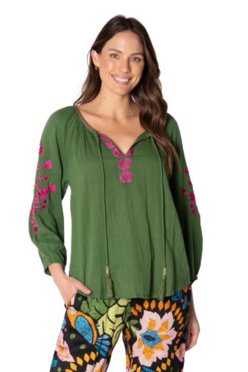 Lula Soul Rosario Shirt - Olive.