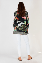 Lula Soul Yoshiko Print Black Shirt.